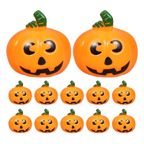LUOZZY 12pcs Halloween Pumpkin Decoration Mini Pumpkin Ornaments Layout Props Table Decor Halloween Party Supplies