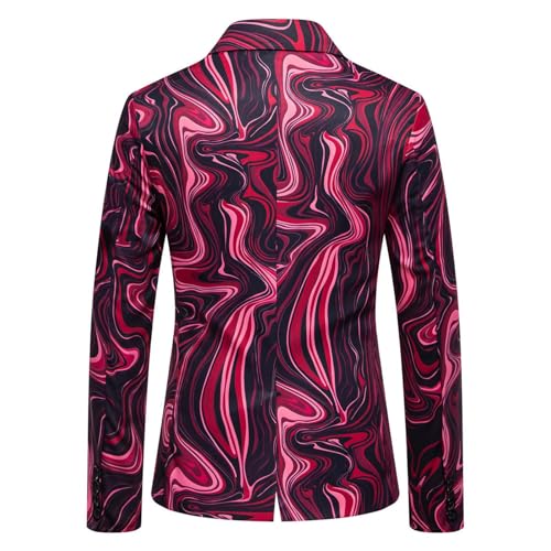 Men's Printed Suit Jacket One Button Blazer Bussiness Casual Formal Sport Coats for Wedding Party, Prom, Dinner2