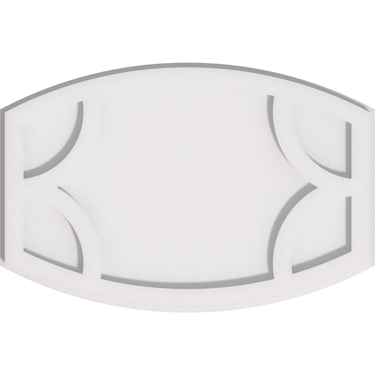 Ekena Millwork CMP18X12KY Kailey Architectural Grade PVC Contemporary Urethane Ceiling Medallions 18"W x 12"H x 9 3/4"C x 1"P