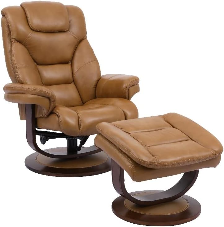 Parker Living Monarch Leather Manual Reclining Swivel Chair