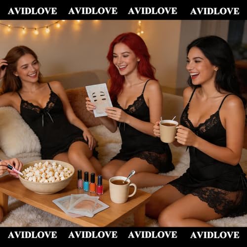 Avidlove Women Lingerie Lace Modal V Neck Sexy Chemise Nightgown Black - image 6
