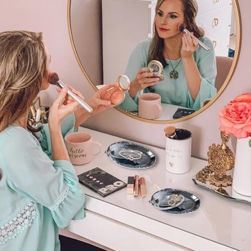 Ceramic Leaf Shape Trinket Dish Jewelry Tray Silver Cosmetic Trays Key Bowl Ring Dish Jewelry Holder Sparkling Decorative Tray Entryway Storage Trays Home Decoration Ornaments(Silver) - Cosy Home Interiors Ceramic Leaf Shape Trinket Dish Jewelry Tray Silver Cosmetic Trays Key Bowl Ring Dish Jewelry Holder Sparkling Decorative Tray Entryway Storage Trays Home Decoration Ornaments(Silver) - Image 7