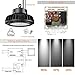Adiding High Bay Lighting 150 Watt, (600W HID/HPS Equivalent) UL/DLC UFO LED Warehouse Shop Lighting Fixture 5000K 19500LM Dimmable with Adjustable Bracket for Garage Workshop IP65 Black