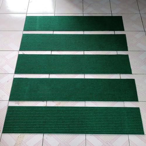 Alfombrillas de escalera interiores para peldaños de madera juego de 15 piezas rojas 6