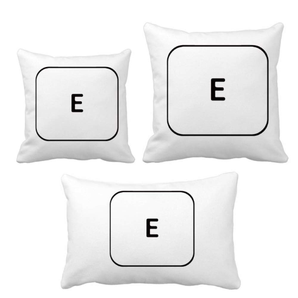 Clavier Symbole E et ensemble de coussins assortis DIYthinker