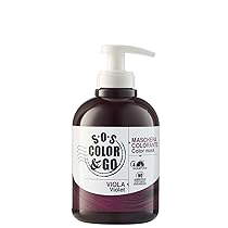 Alama Professional S.O.S Color&Go Maschera Colorata Ravviva Colore Viola, Maschera Nutriente, Ravvivante, Riflessante Tonalizzante per Capelli Naturali, Colorati e Con Mèches, 300 ml