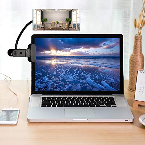 Gosear Clip On Security Mirror,Computer Rearview HD Mirror,Clip On Cubicle Mirror for Personal Safety and Security Desk Rear View Monitors or Anywhere (6.69" 2.95" Rectangle)