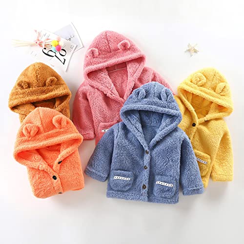 Kids Infant Children Toddler Baby Boys Girls Long Sleeve Hooded Jacket Thick Coat Outer Outwear Kids Fleece Jacket Girls3