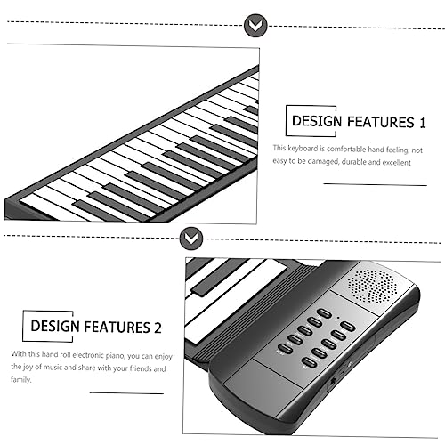 BESTonZON Rouleau De Piano Clavier De Piano Pliable Clavier Électronique Instruments De Musique Pour Adultes Piano Électrique Piano Pour Adultes Clavier Pliable Gel De Silice - Les Beatles, Paul McCartney, John Lennon, RIngo Starr, George Harrison BESTonZON Rouleau De Piano Clavier De Piano Pliable Clavier Électronique Instruments De Musique Pour Adultes Piano Électrique Piano Pour Adultes Clavier Pliable Gel De Silice – Image 4