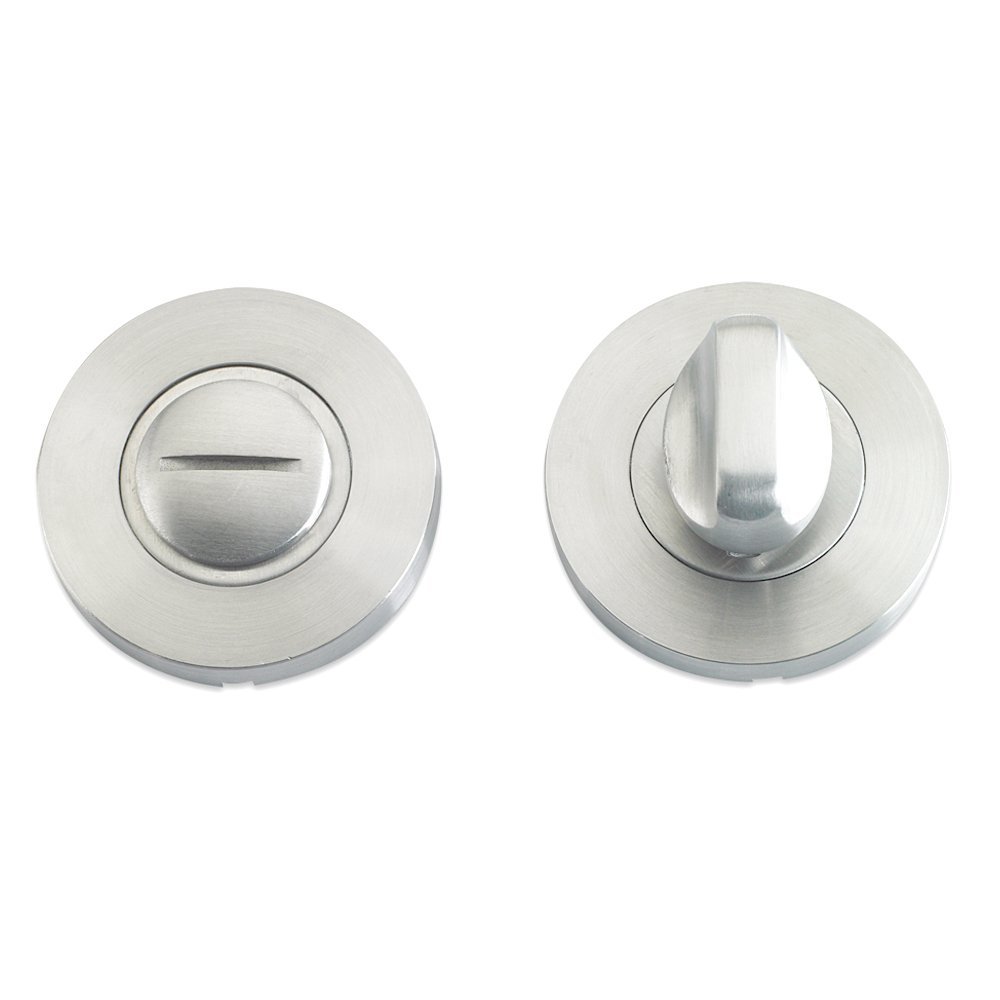 Zoo Hardware Privacy Lock Thumb Turn and Release in Stainless Steel - Polished Stainless Steel