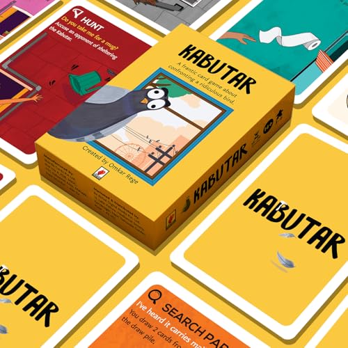 Image of Kabutar | Fast-Paced Card Game, Fun Strategy Party Game for Adults, Teens, Family & Friend Gatherings | Engaging 15 Minute Rounds, Easy Rules, Portable for Travel, 3-6 Players, Ages 14+
