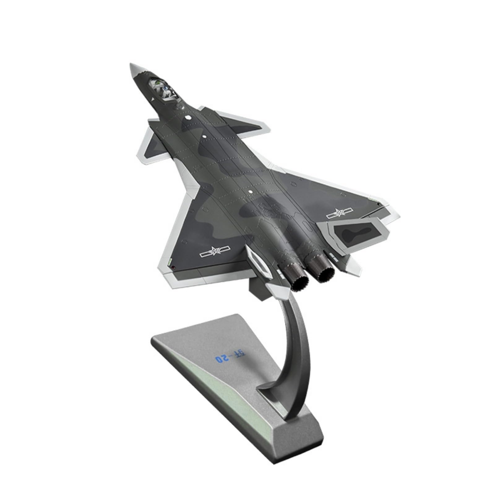 Modellino di J-20 Dettagliato Aereo Giocattolo in Lega Militare Modello in 1:72 per Collezionisti, Ufficio