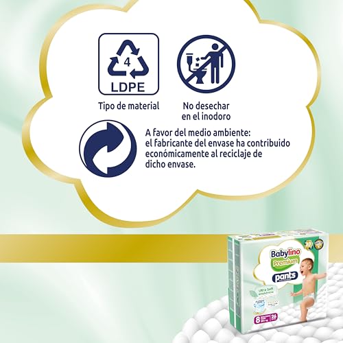Miniatura 14 de Babylino Premium Pants, Pañal Braguita Talla 8 Con Filtro Ultra Soft, Xxl 20 Kg , 104 Unidades