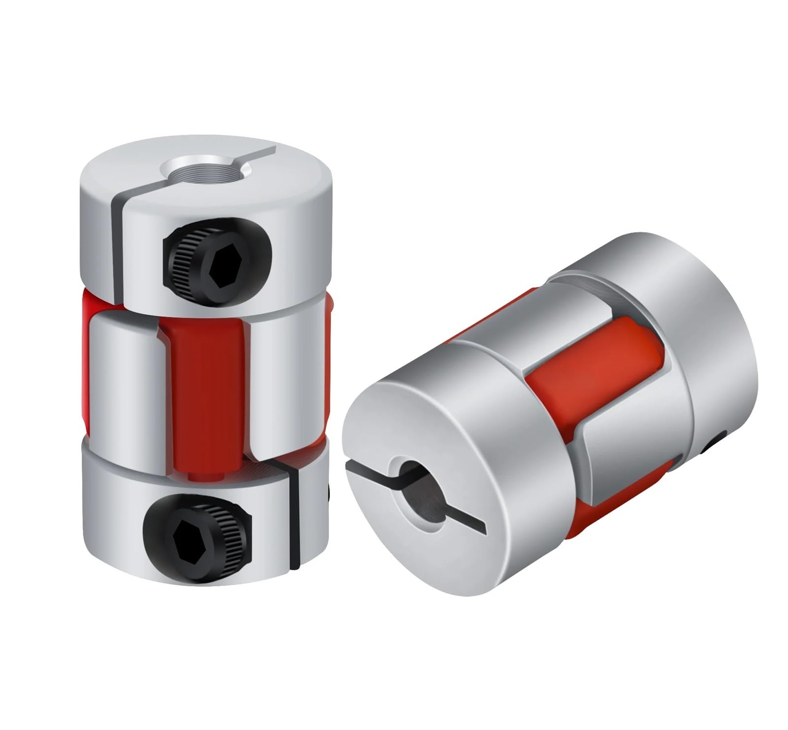 Giunto D25 L35 Giunto flessibile for albero motore in alluminio a tre griffe 5/6/6,35/8/10/12 mm 1 pz(5x9.525)