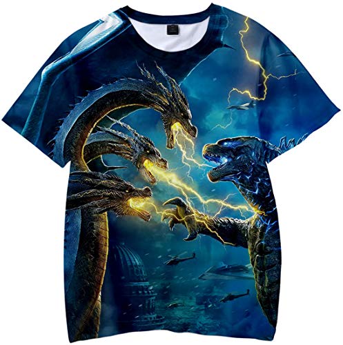 Preisvergleich Produktbild PANOZON Jungen Digitaldruck Godzilla Tshirt Gojira Kurzarm Sommer Shirt Kleinkinder Hemden(Blitz3514, L)