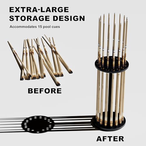 Cadeau de billard pour homme support de queue rotatif en bois - 4