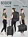 normani Handgepäck 4-Rad Reisetaschen-Rucksack 38 Liter Reiserucksack mit Trolleyfunktion mit Frontloader und Laptopfach Farbe Dunkelgrau