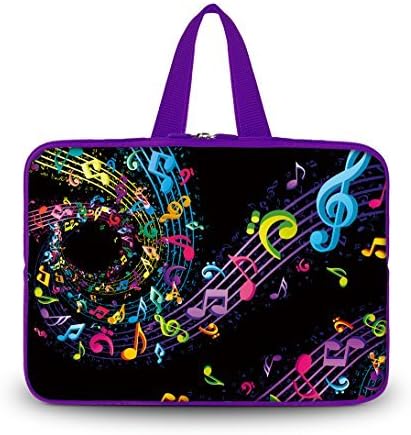 OHS13-016 NEW Fashion Black with music 12.5" 13" 13.1" 13.3" inch Laptop Netbook Computer Tablet PC soft Neoprene Sleeve bag Case Carrying cover pouch Holder Protection with Handle For Apple Macbook Pro 13 Macbook Air 13 , SONY SD4/ThinkPad X1 L330 E330 Macbook Mid 2010/Dell Latitude E4300 D830 XPS 13 HP Spectre 13 Intel i7 Samsung 900X3 530 535U3 & all 12.5"~ 13.3" Laptop Ultrabook Chromebook Laptop