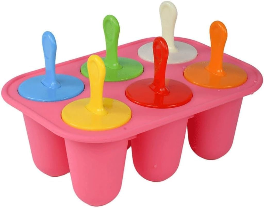 Le moule de glace, Moule à glace Popsicle avec couvercle en Silicone sans BPA multicolore(C)