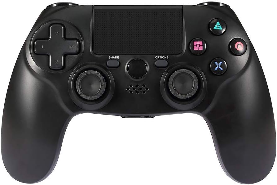 Maliralt PS4 Wireless Controller, LP18 4 Bluetooth Wireless Controller for Playstation 4, Rechargeable PS4 Gamepad with Touch Pad, Light Bar and 3.5m Audio Jack - Black (Third Party Made)