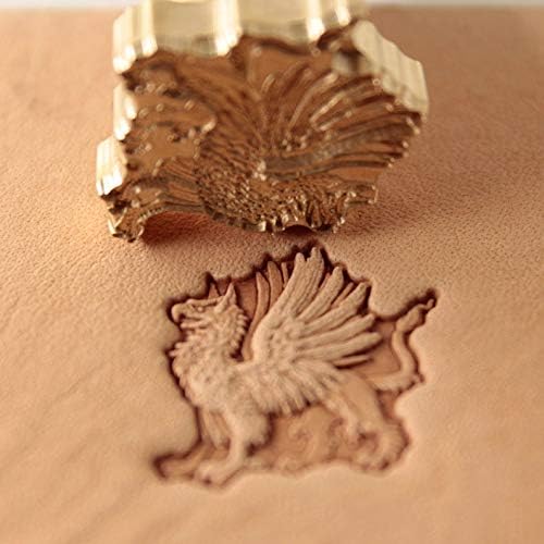 DandS ltd Leather Stamp Tool, Griffin, Professional Steel Craft Tool for Leatherworking, Embossing, Carving & Stamping Leather Projects, Belts Wallets & DIY Projects Compatible with Mallet #401L