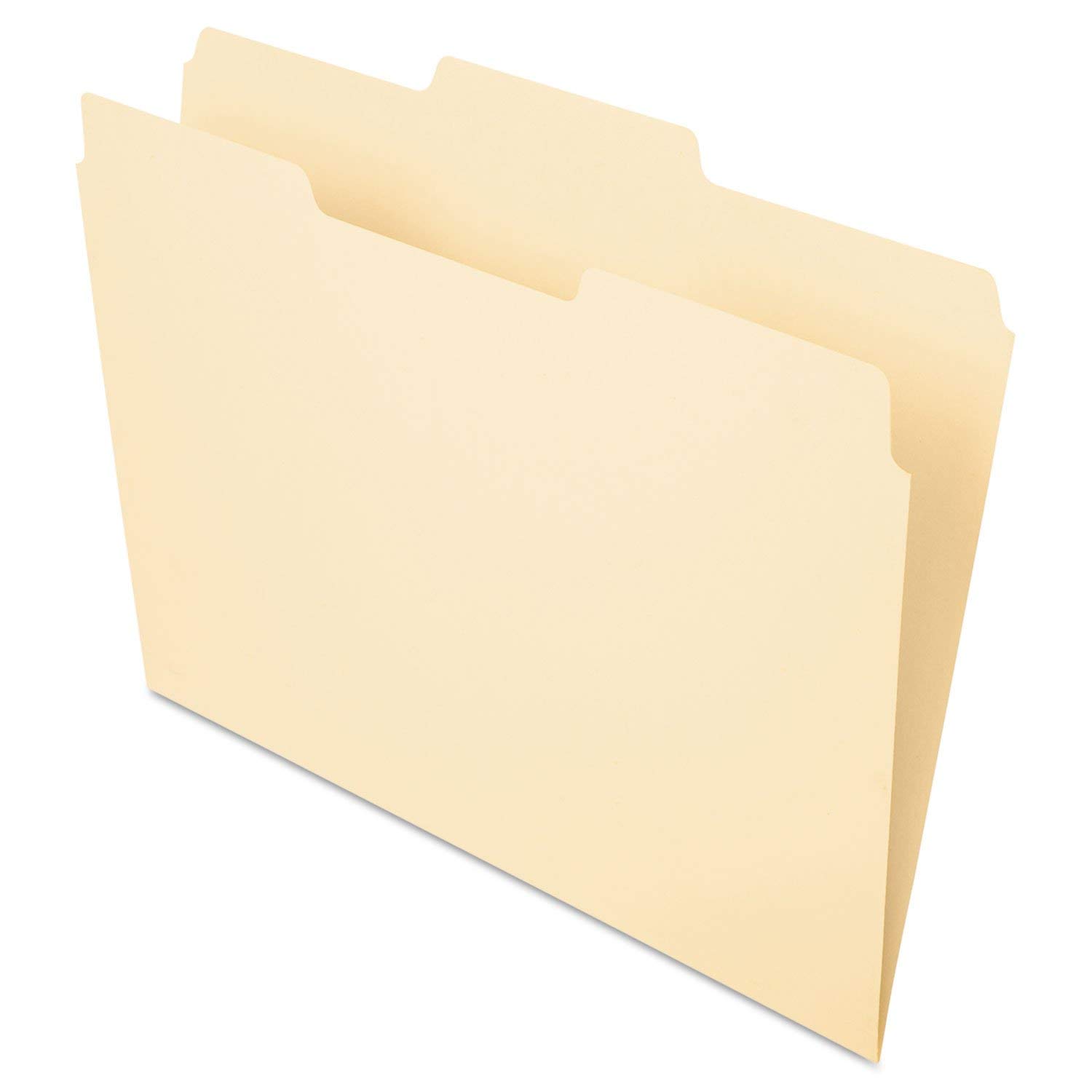 Pendaflex Essentials 752-1-3-2 File Folders.33 Cut, Second Position, Top Tab, Letter, Manila, 100-Box