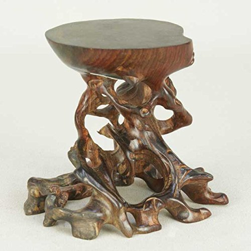 Amazon | いよじ園 【盆栽卓】 根卓[紫檀] [小品サイズ]［高：8.8cm×天