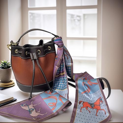 Silk Like Scarf Satin Bandanas Neck Scarves for Women Premium Satin Headscarf Fashion Purse Scarf For Handbag4