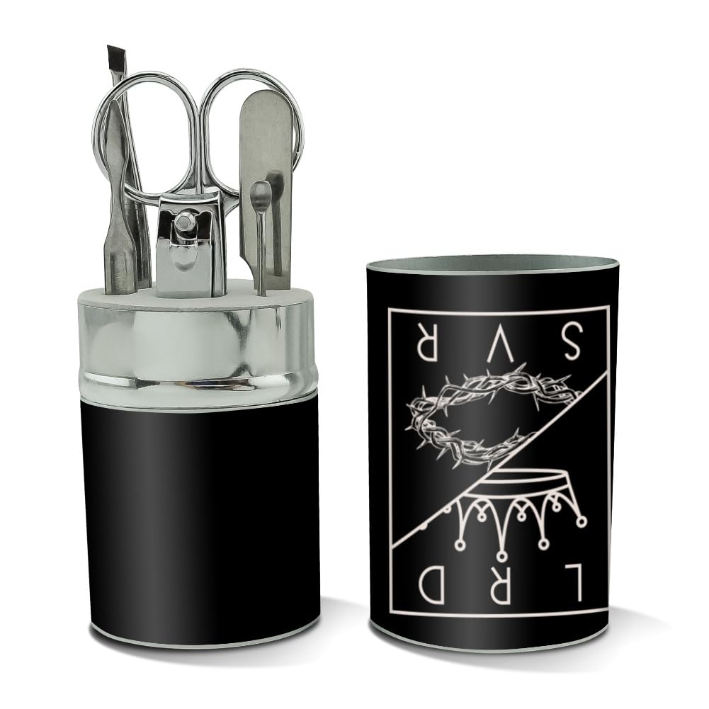 GRAPHICS & MORE Christian Lord and Savior Crown Stainless Steel Manicure Pedicure Grooming Beauty Care Travel Kit