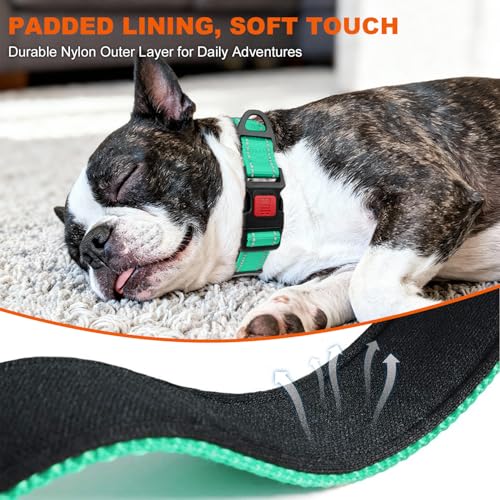 Image of Taglory Reflective Dog Collar for Medium Dogs, Soft and Safe for Daily Walk