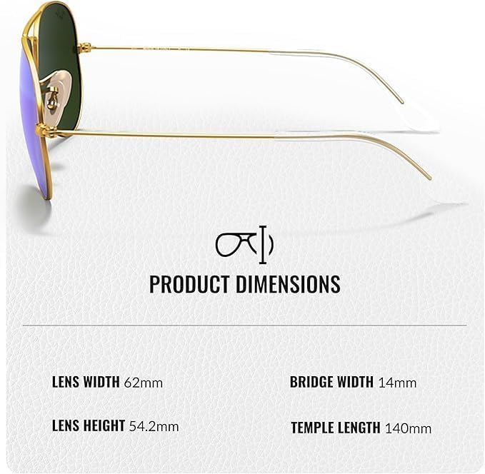 Ray-Ban RB3025 AVIATOR FLASH LENSES Pilot Shaped Sunglasses for Men & Women with Official RAYBAN Eyewear Kit - Image 5