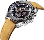 LN LENQIN Mens Watches Analog Quartz Waterproof Business Leather Date Watch | Classic analog quartz movement 30M water resistance Soft leather strap Date display Clean no-chronograph dial