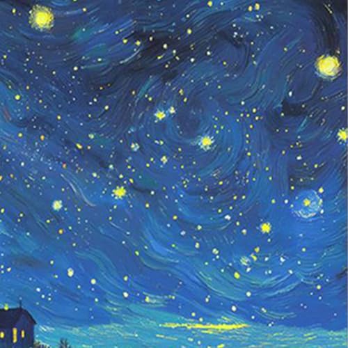 Rompecabezas de 1000 piezas Noche Estrellada de 70 x 51 cm, juego con purpurina para la oficina 6