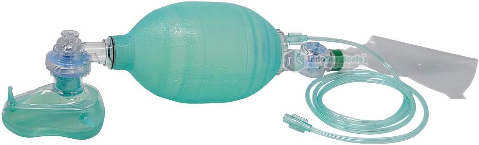 IS IndoSurgicals Artificial Resuscitator (Green, Adult)