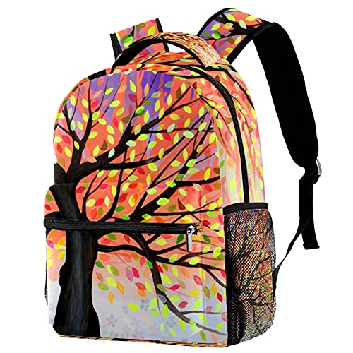 Mochila escolar vintage para portátil hombre y mujer con estampado étnico de flores