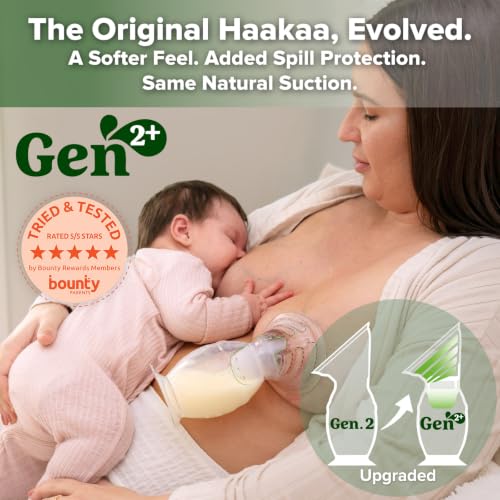 Image of haakaa Gen.2 Plus Manual Breast Pump, 5oz /150ml with Spill-Guard Insert Set