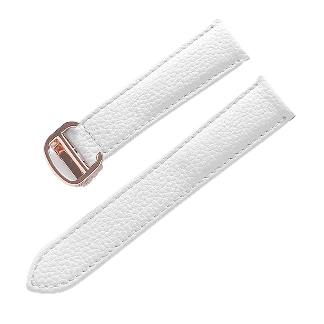 Generico Run Ken Cinturino in Pelle Lychee Pattern Cinturino in Pelle Morbida Sostituto Compatibile con Cinturino da Uomo E da Donna Cartier Tank