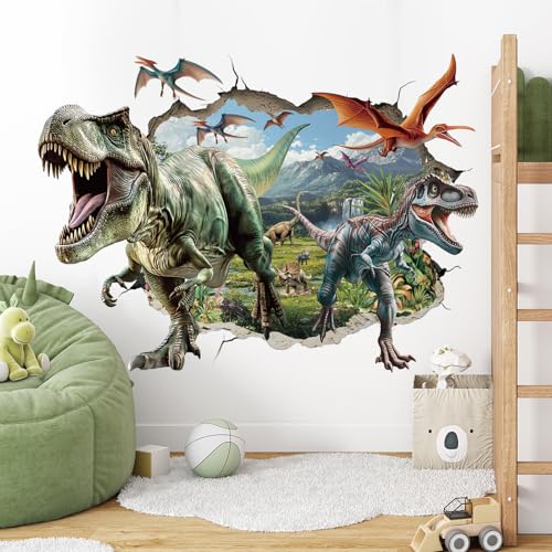 Vinilo decorativo dinosaurio 3D para pared miniatura 1