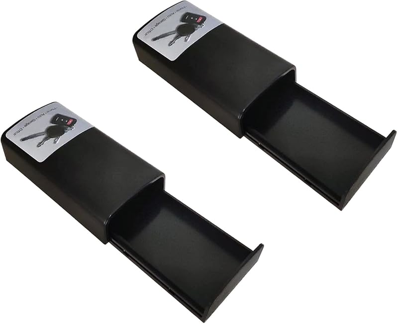 Caixa magnética para esconder chave reserva UCkasayfy preta, suporte portátil para carro, casa, garagem e escritório, kit com 2 unidades