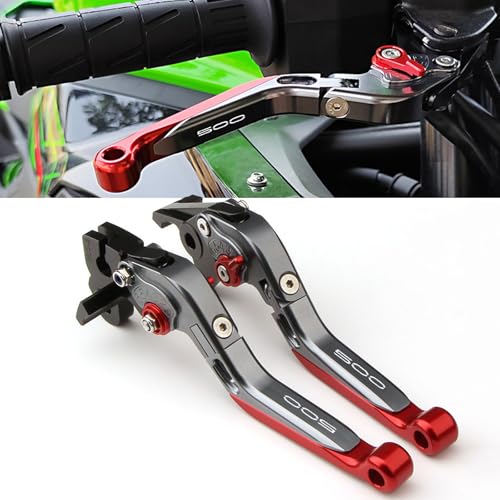 Image of for Kawasaki NINJA500 Ninja 500 Z500 Z 500 SE 2024 2025 Motorcycle Clutch Lever Adjustable Handlebars Brake and Clutch Levers Set (Red)