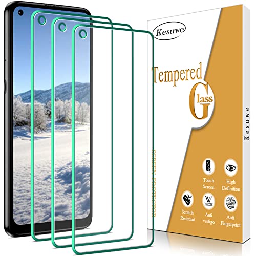 Kesuwe Protector de Pantalla de Cristal Templado para Movil, Vidrio Compatible con Motorola Moto G9 Power de 6.8 Pulgadas, Antiarañazos, Sin Burbujas, Borde 2.5D, Dureza 9H