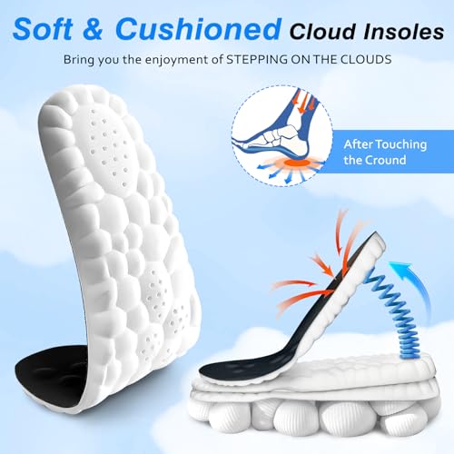 Image of Cloud-like Insole for Men and Women, 4D Soft Memory Foam Cushioning Insoles, Ultra Comfort with Arch Support for Foot Pain Relief, Orthopedic Insole for Walking and Standing All Day