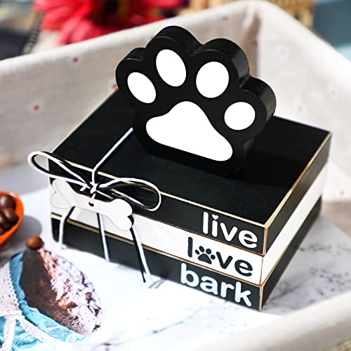 Image of Pinkunn 4 Pcs Dog Wooden Table Decorations Dog Lover Gift Decorative Trays