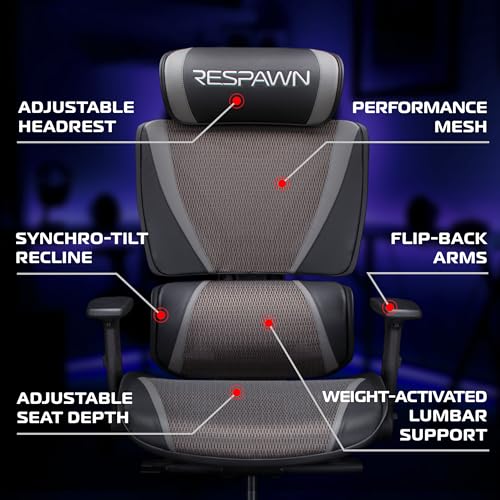 Image of Respawn Specter Ergonomic Mesh Office Chair with Headrest & Lumbar