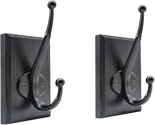 Lomuke Ganchos para toallas para baño montados en la pared, paquete de 4 ganchos de pared rústicos para colgar abrigos, batas, sombreros, ganchos Lomuke Ganchos para toallas para baño montados en la pared, paquete de 4 ganchos de pared rústicos para colgar abrigos, batas, sombreros, ganchos