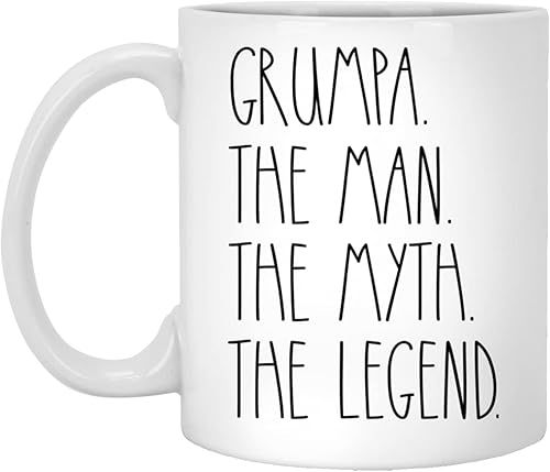 OwingsDesignsPerfect Grumpa The Man The Myth The Legend Taza de café  Grumpa Rae Dunn Style  Rae Dunn Inspired  Happy Birthday Grumpa  La mejor taza
