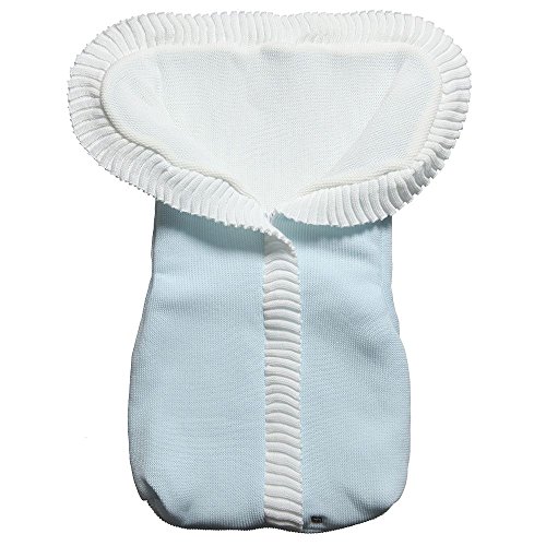 Minutus Saco Capazo Punto 100% Dralón (lana bebé), color Azul Cover