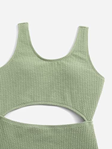 WDIRARA Girl's Cute Print Cut Out One Piece Swimsuit Tie Front Monokini3