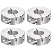QUARKZMAN 4Stk Geteilte Stellringe 12mm Bohrung 30mm AD 10mm Breite Aluminiumlegierung Tiefenanschlagringe für Rad Schubkarren Achsgetriebe Einheiten Maschine Werkzeug Industrie Eloxierung