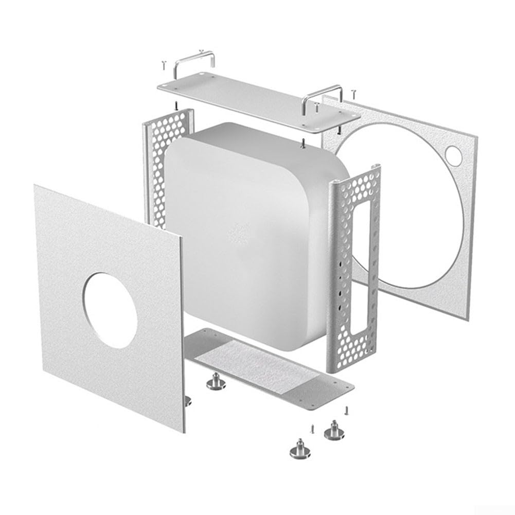 Supporto da tavolo, telaio in alluminio, supporto per telaio per Mac, Mini M-4, Supporto VESA MAC Mini M1, Supporto da tavolo e da parete, Telaio di fissaggio MAC Mini